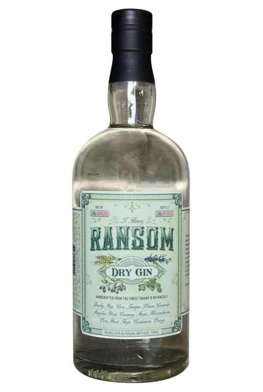 Ransom Dry Gin Front Bottle Shot