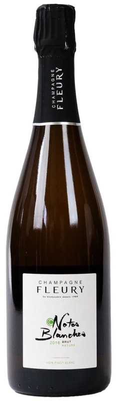 Champagne Fleury Notes Blanches Brut Nature 2016 Front Bottle Shot