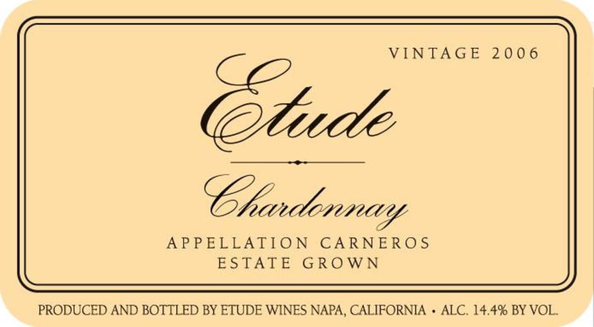 Etude Chardonnay 2006 Front Label