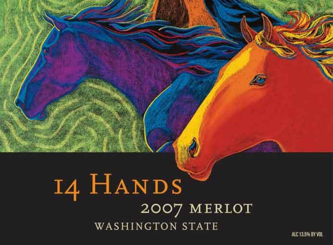 14 Hands Merlot 2007 Front Label