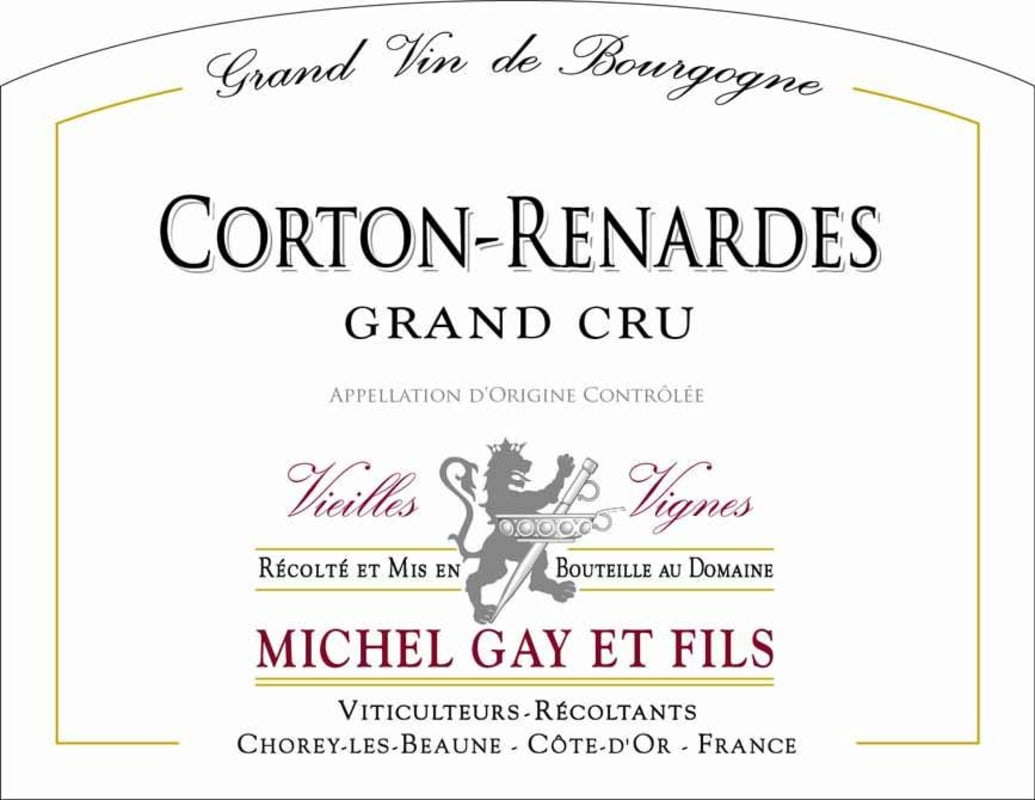 Michel Gay & Fils Corton-Renardes Grand Cru Vieilles Vignes 2013 Front Label