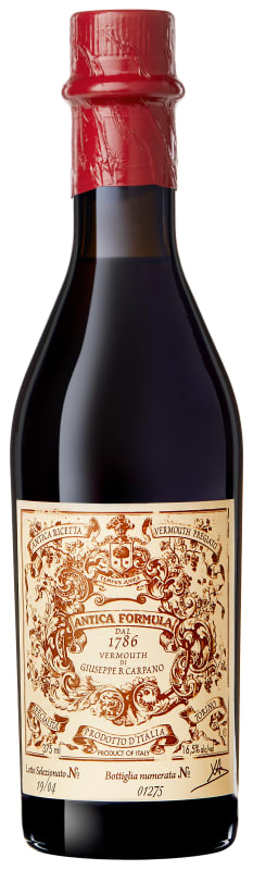 Carpano Antica Formula Sweet Vermouth (375ML half-bottle) Front Bottle Shot