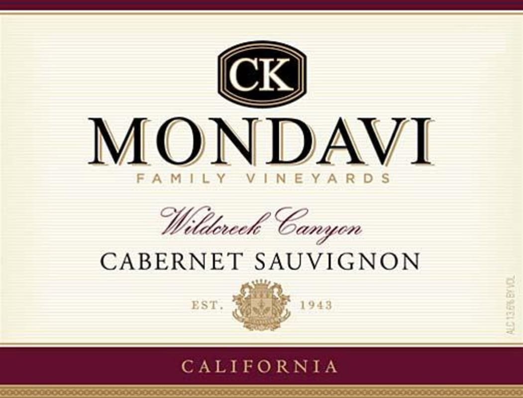 CK Mondavi Wildcreek Canyon Cabernet Sauvignon 2008 Front Label