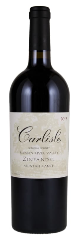 Carlisle Montafi Ranch Zinfandel 2015 Front Bottle Shot