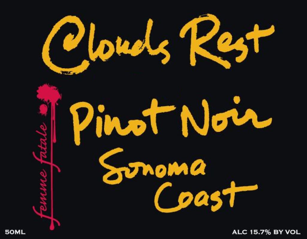 Clouds Rest Vineyards Femme Fatale Pinot Noir 2009 Front Label