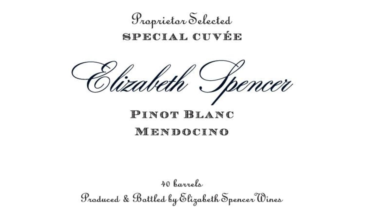 Elizabeth Spencer Special Cuvee Pinot Blanc 2013 Front Label