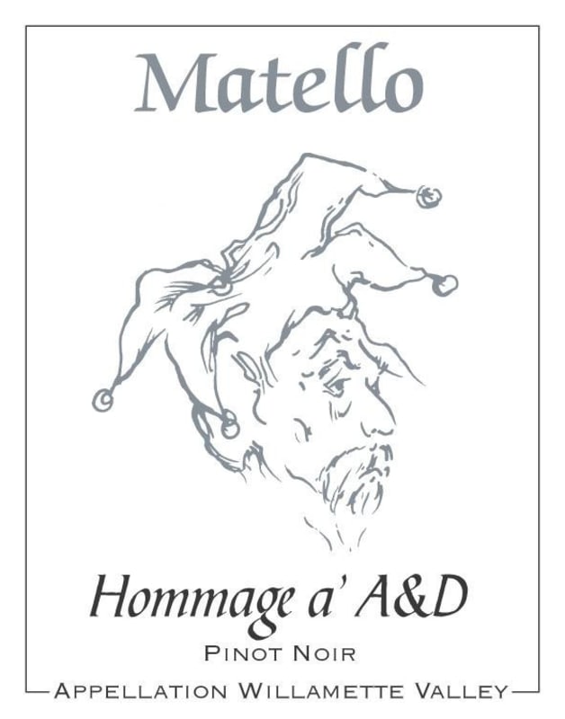 Matello Hommage a' A&D Pinot Noir 2011 Front Label