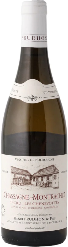 Domaine Henri Prudhon Chassagne-Montrachet Les Chenevottes Premier Cru 2020 Front Bottle Shot
