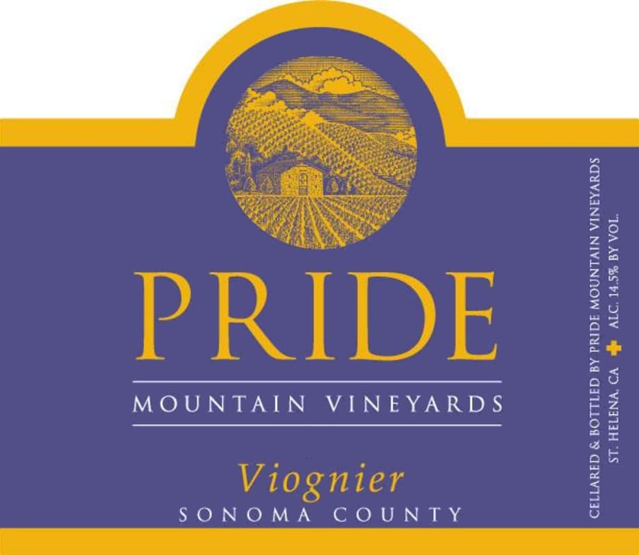 Pride Mountain Vineyards Viognier 2012 Front Label