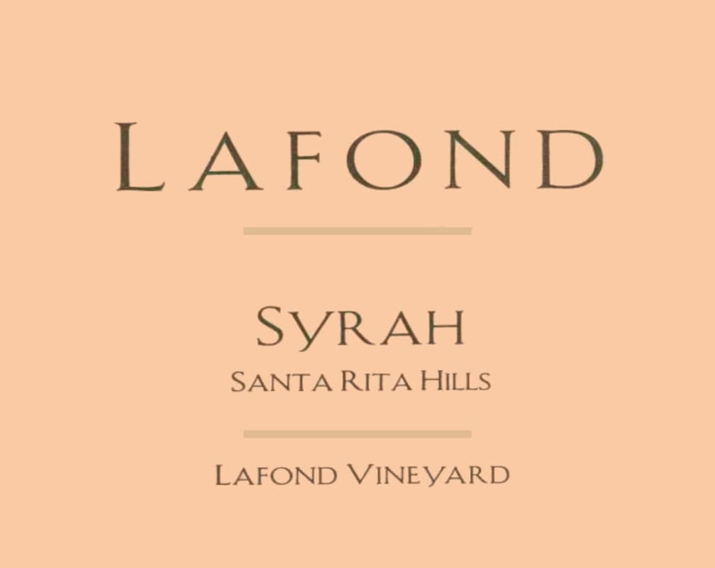 Lafond Lafond Vineyard Syrah 2004 Front Label