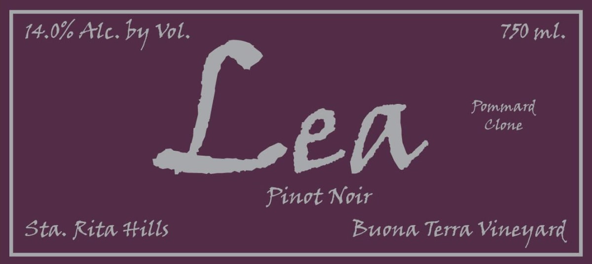 Tensley Lea Buona Terra Vineyard Pinot Noir 2014 Front Label