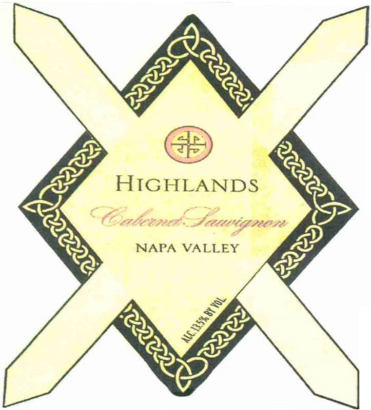 Highlands Winery Cabernet Sauvignon 2015 Front Label