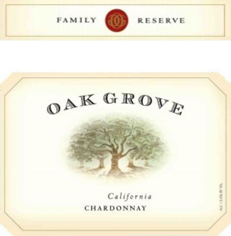 Oak Grove Family Reserve Chardonnay 2016 Front Label