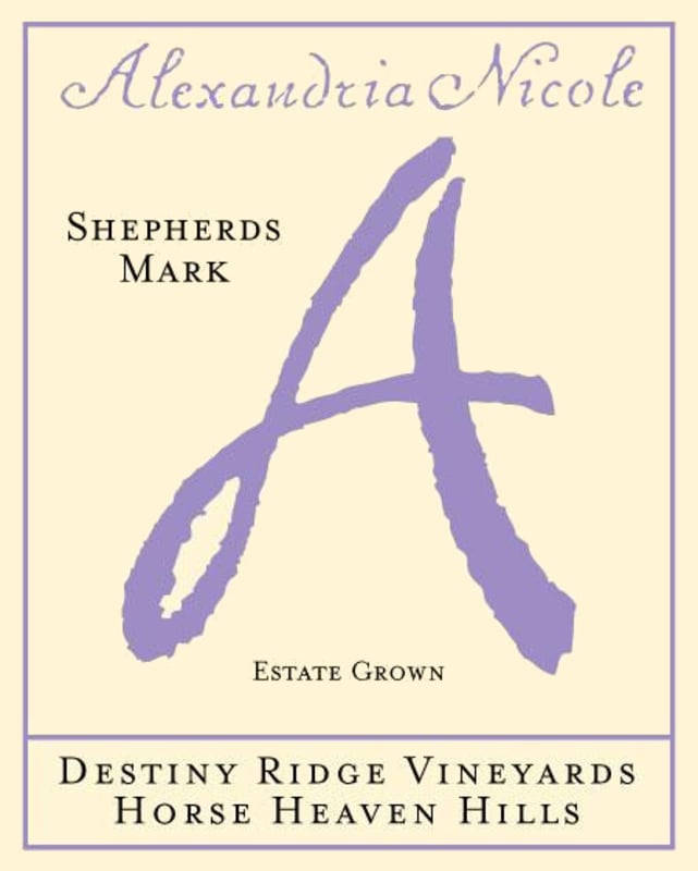 Alexandria Nicole Cellars Shepherds Mark White 2009 Front Label