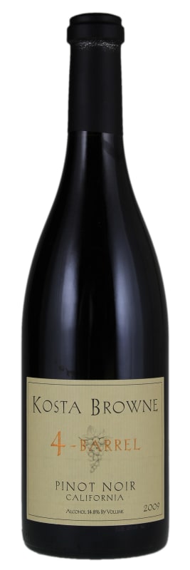 Kosta Browne 4 Barrel Pinot Noir 2009 Front Bottle Shot