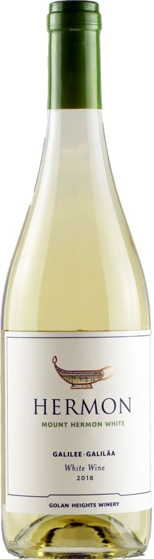 Yarden Mount Hermon White (OK Kosher) 2018 Front Bottle Shot