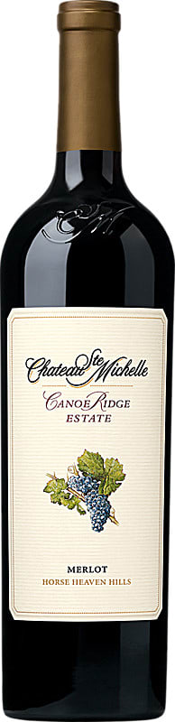 Chateau Ste. Michelle Canoe Ridge Estate Vineyard Merlot 2014 Front Bottle Shot