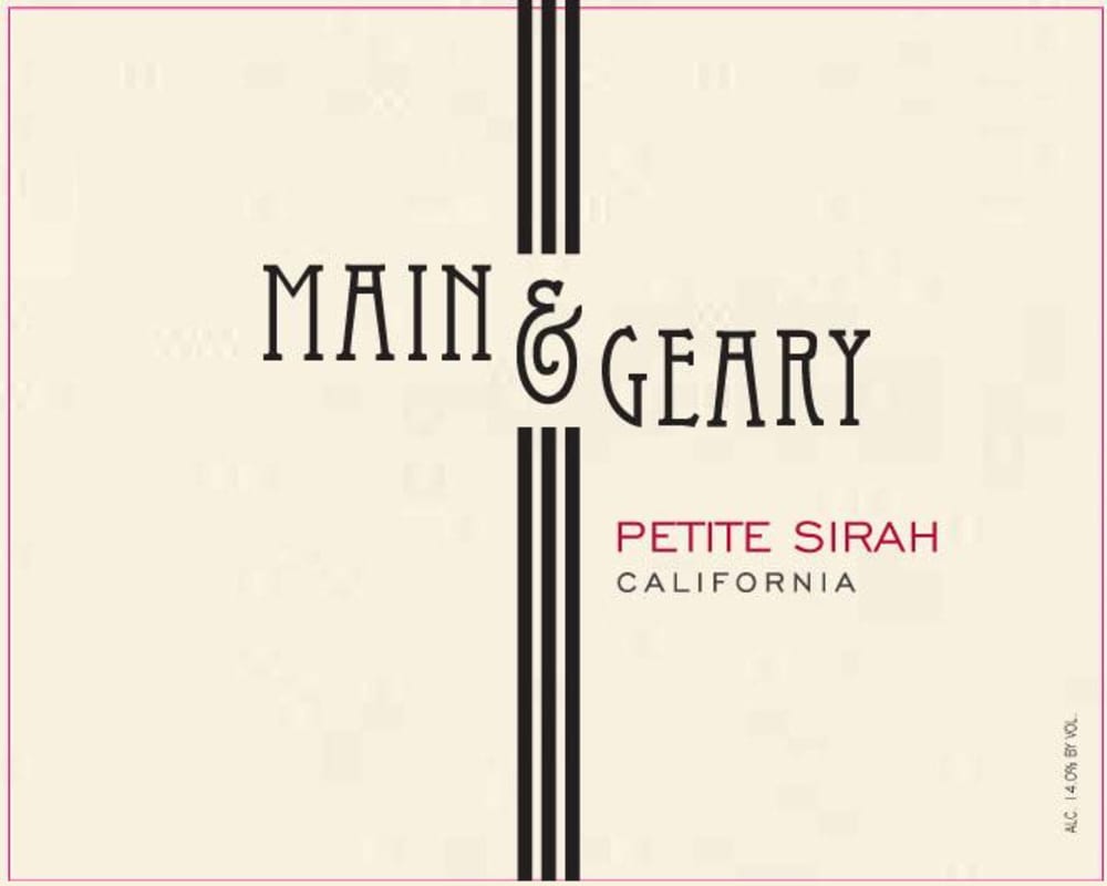Main & Geary 2013 Front Label
