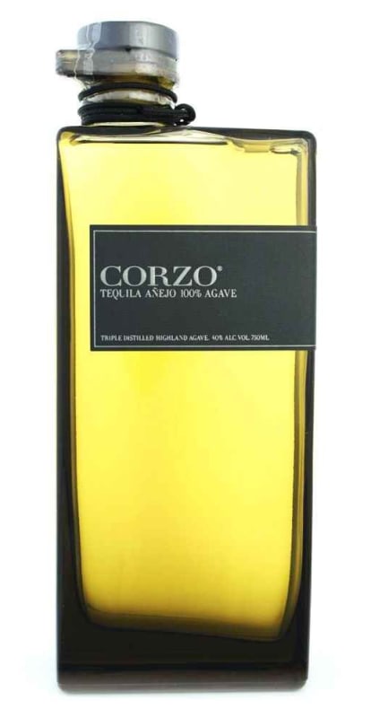 Corzo Anejo Tequila Front Bottle Shot