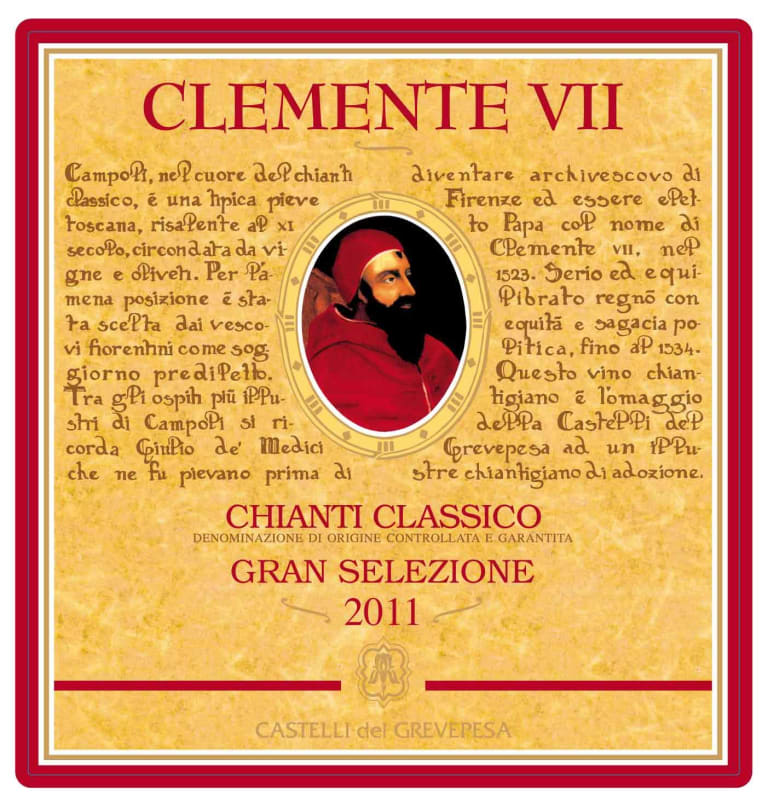 Castelli del Grevepesa Chianti Classico Clemente VII Gran Selezione 2011 Front Label