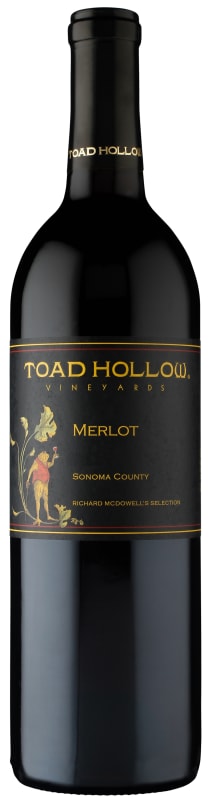 Toad Hollow Sonoma Merlot 2016 Front Bottle Shot