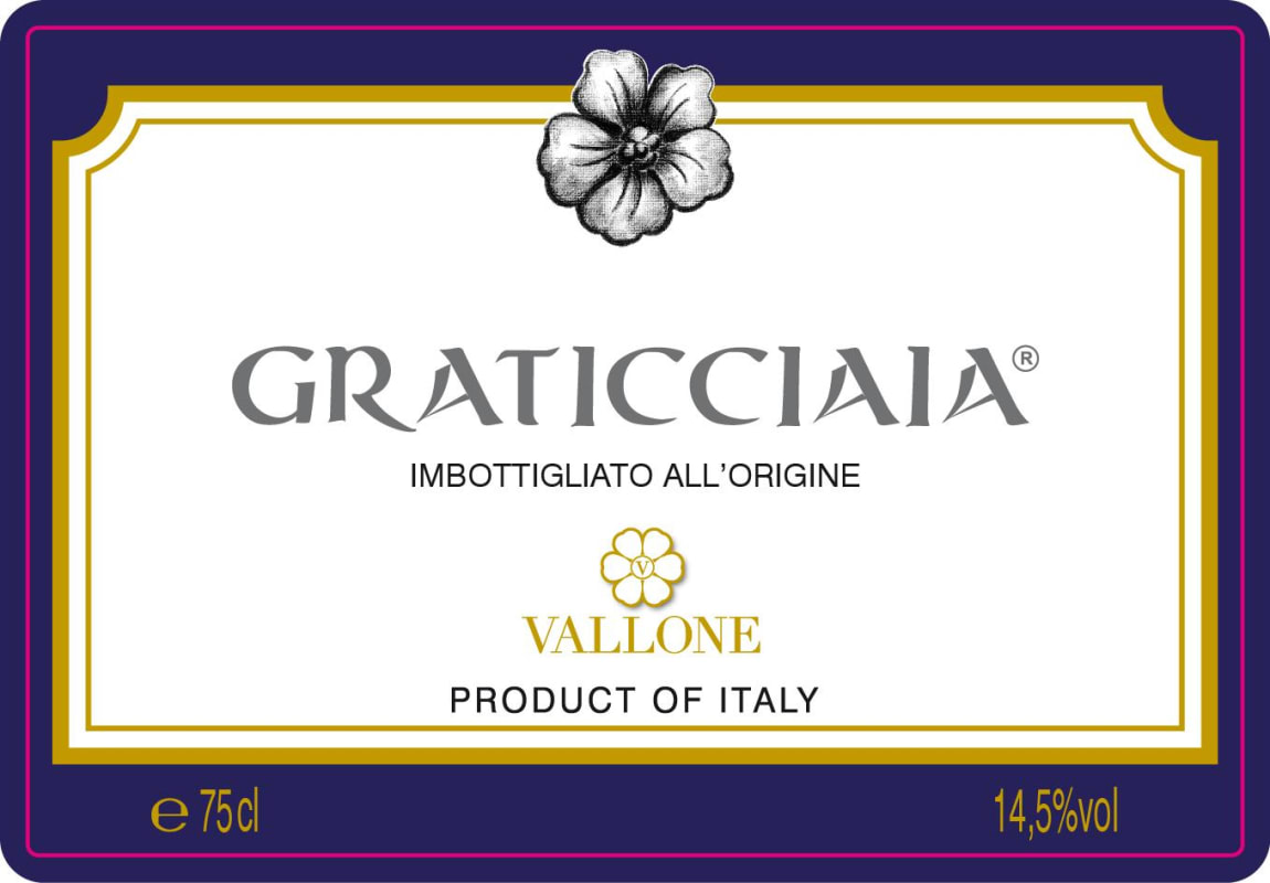 Agricole Vallone Graticciaia 2012 Front Label