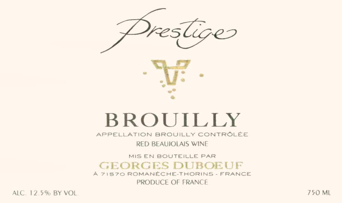 Duboeuf Brouilly Prestige 2009 Front Label