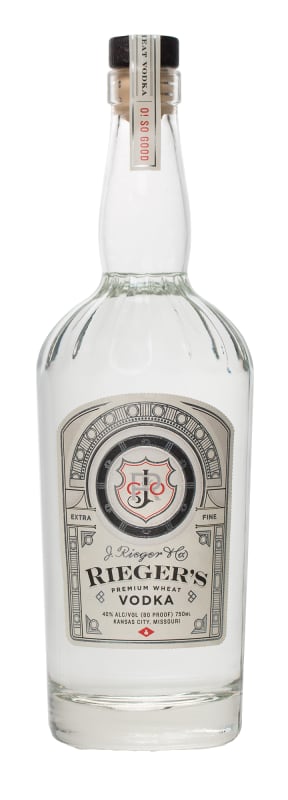 Rieger Premium Wheat Vodka Front Bottle Shot