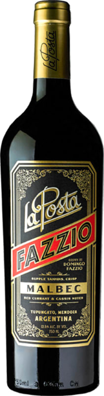 La Posta Fazzio Malbec 2015 Front Bottle Shot