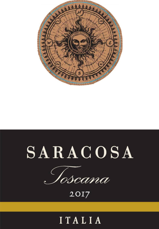 Saracosa Rosso di Toscana Red 2017 Front Label