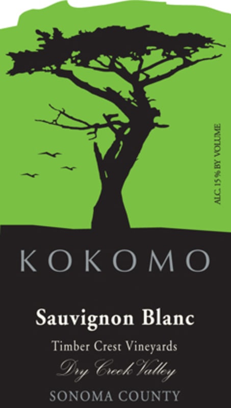 Kokomo Timber Crest Vineyard Sauvignon Blanc 2015 Front Label