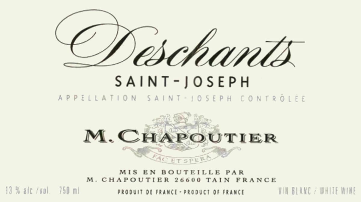 M. Chapoutier Saint-Joseph Deschants Blanc 2005 Front Label