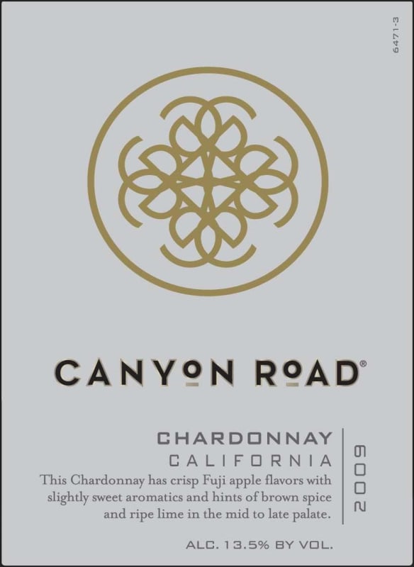 Canyon Road Chardonnay 2009 Front Label