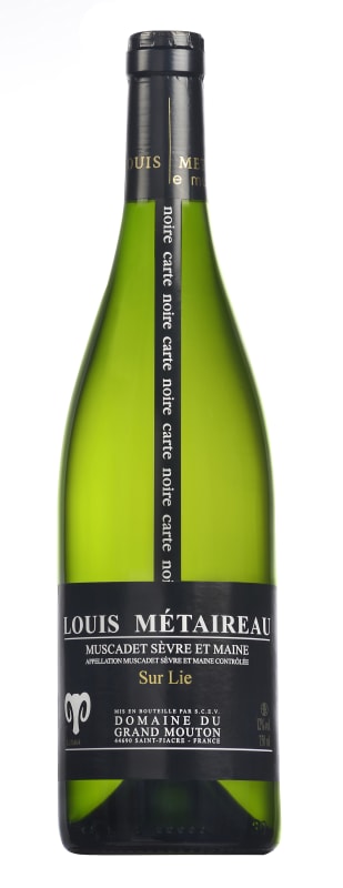 Louis Metaireau Muscadet Sevre et Maine Sur Lie Carte Noir 2023 Front Bottle Shot