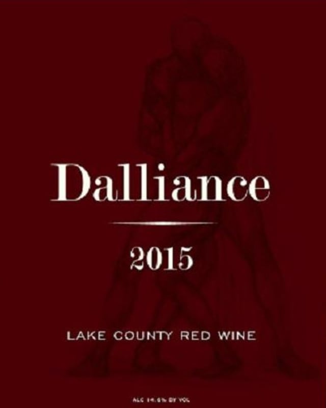Dalliance Lake County Red 2015 Front Label