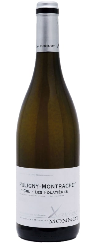 Xavier Monnot Puligny-Montrachet Les Folatieres Premier Cru 2020 Front Bottle Shot
