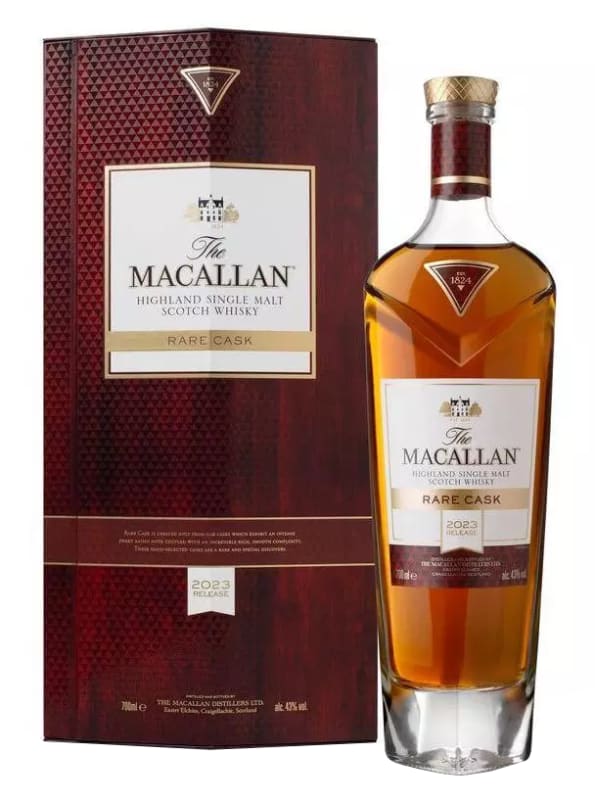 The Macallan Rare Cask Single Malt Scotch Whisky with Gift Box 2023 Front Bottle Shot