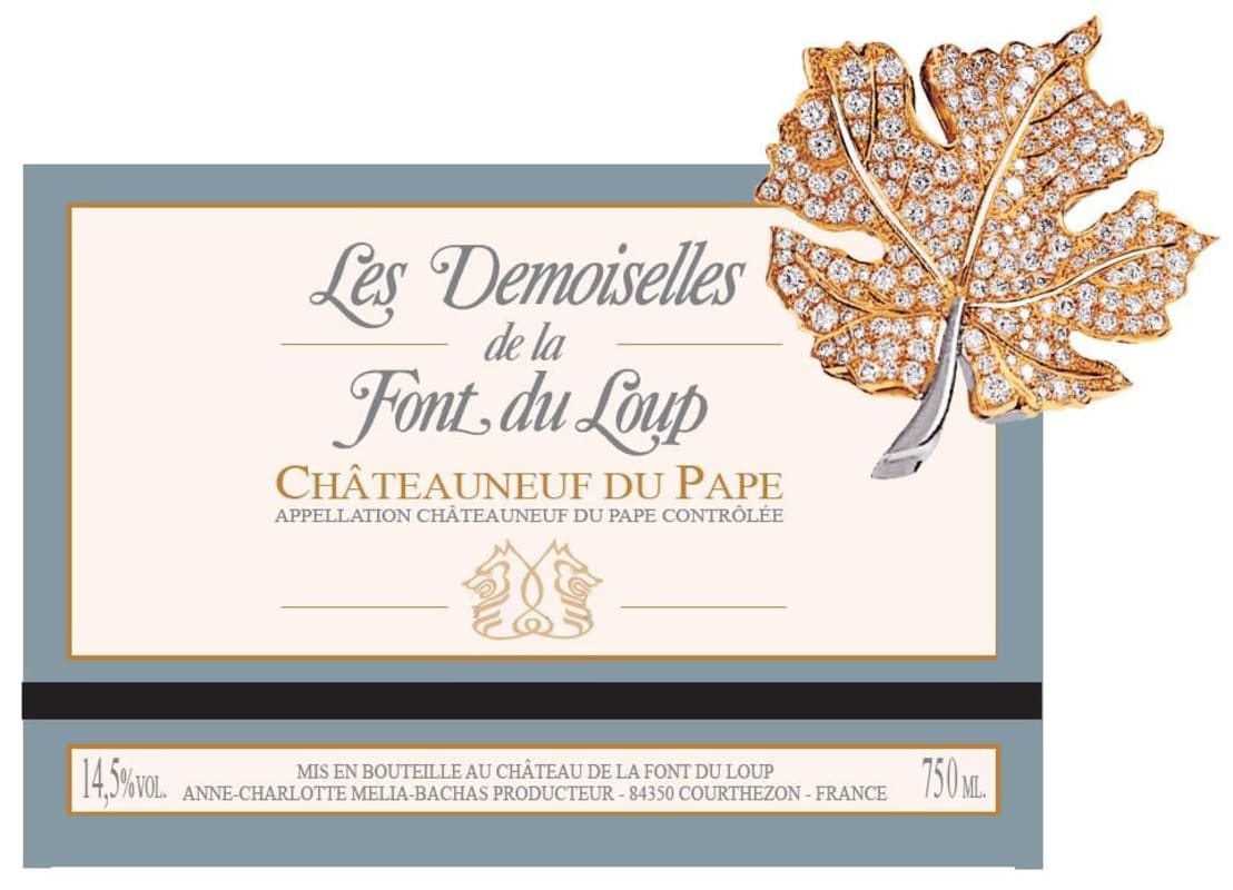 Chateau de la Font du Loup Chateauneuf du Pape Les Demoiselles 2020 Front Label