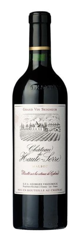 Chateau de Haute-Serre Cahors Malbec 2018 Front Bottle Shot
