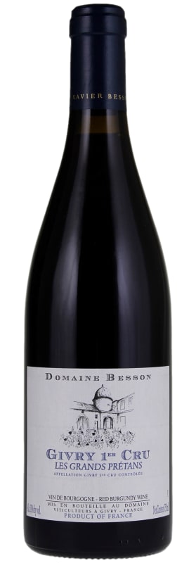 Domaine Besson Givry Les Grands Pretans Premier Cru 2023 Front Bottle Shot