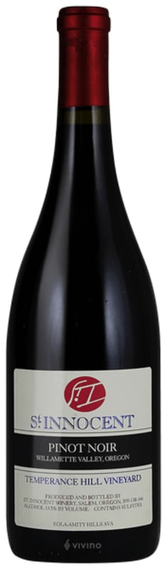 St. Innocent Temperance Hill Vineyard Pinot Noir 2015 Front Bottle Shot