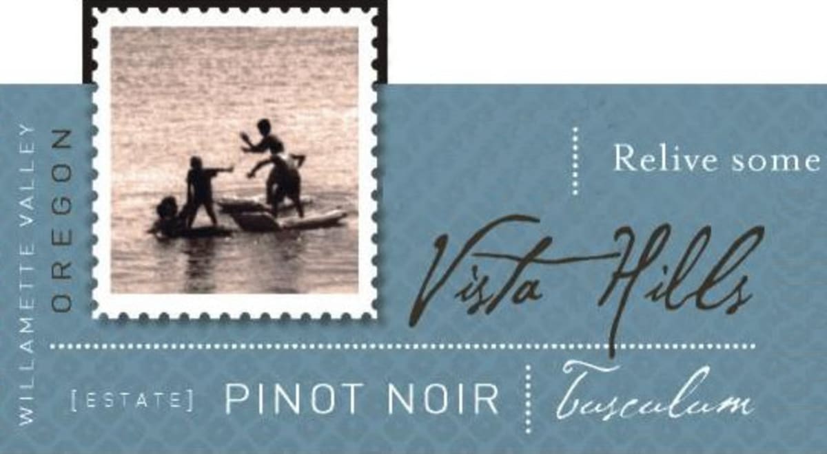 Vista Hills Tusculum Pinot Noir 2010 Front Label