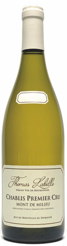 Thomas Labille Chablis Mont de Milieu Premier Cru 2018 Front Bottle Shot