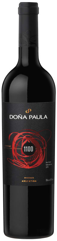 Dona Paula 1100 Red 2015 Front Bottle Shot