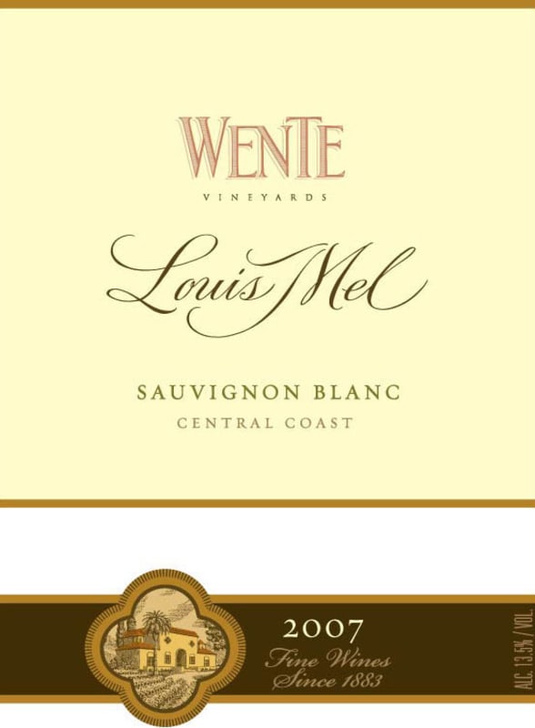 Wente Louis Mel Sauvignon Blanc 2007 Front Label
