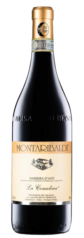 Montaribaldi Barbera d'Asti La Consolina 2022 Front Bottle Shot