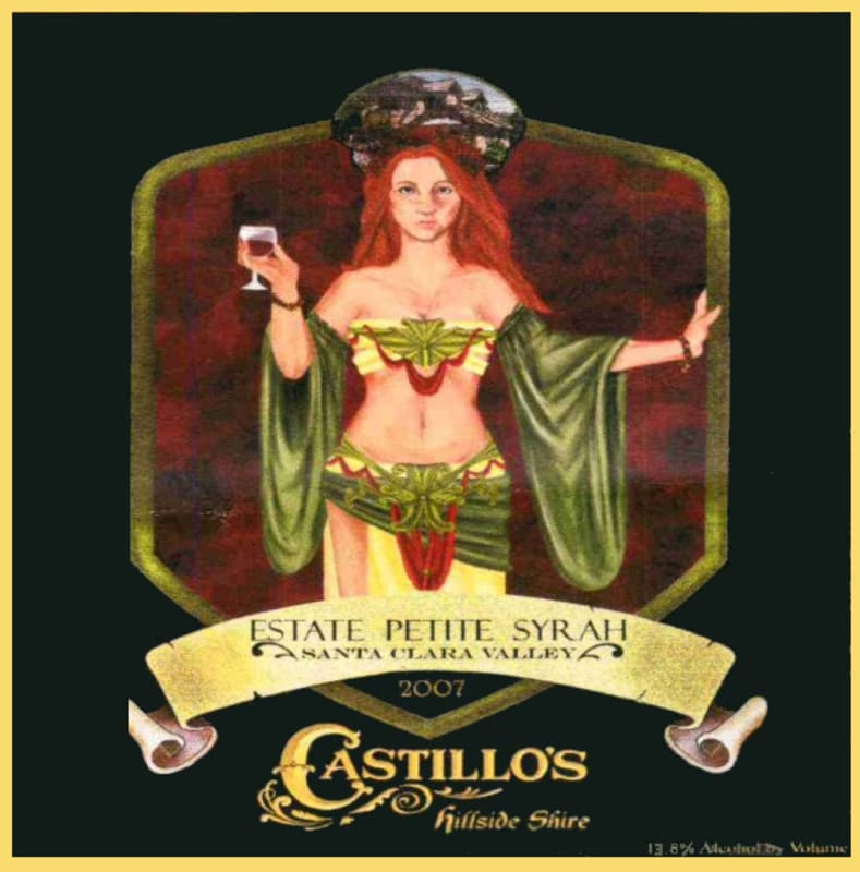 Castillo's Hillside Shire Winery Estate Petite Sirah 2007 Front Label