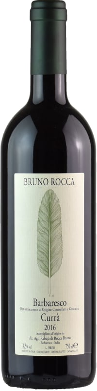 Bruno Rocca Barbaresco Curra 2016 Front Bottle Shot
