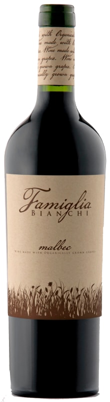 Famiglia Bianchi Organic Malbec 2014 Front Bottle Shot