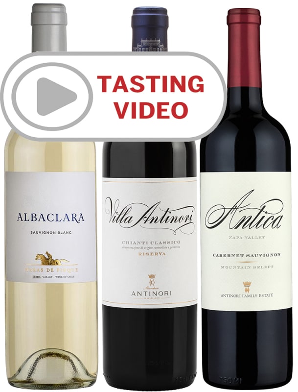Antinori's World of Wine Trio with Tasting Video Gift Product Image